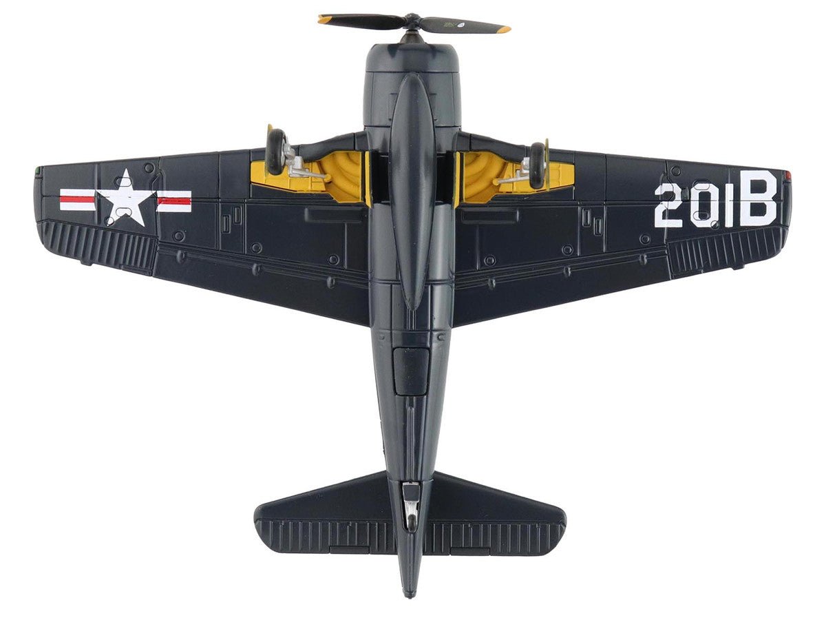 Grumman F8F-2P Bearcats Fighter Aircraft "121714 Duxford (Restored Plane)" (2014) United States Navy "SkyMax Flying Heroes" 1/72 Diecast Model by Hobby Master-2