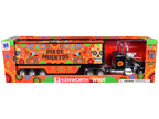 Kenworth W900 Truck Black with Graphics and Dry Van Trailer "Dia De Muertos" 1/32 Diecast Model by New Ray-1