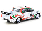 Toyota Hilux Pickup Truck RHD (Right Hand Drive) #18 White with Red and Green Graphics "Hobby64" Series 1/64 Diecast Model Car by Tarmac Works-1
