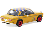 Datsun 510 "OG Beer" Yellow with Checkered Top "Hobby64" Series 1/64 Diecast Model Car by Tarmac Works-2