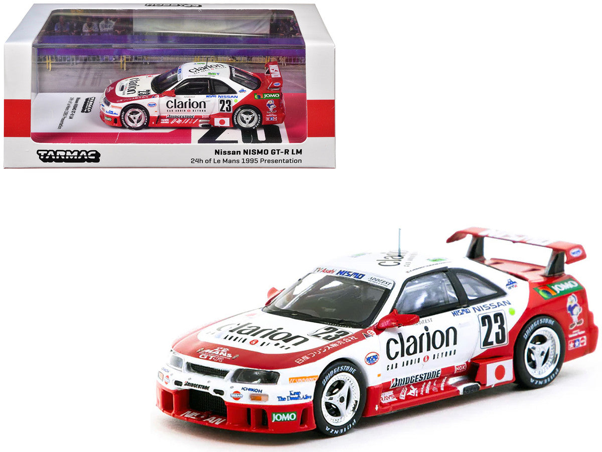 Nissan NISMO GT-R LM #23 Kazuyoshi Hoshino - Toshio Suzuki - Masahiko Kageyama "Presentation" "24 Hours of Le Mans" (1995) "Hobby64" Series 1/64 Diecast Model Car by Tarmac Works-0