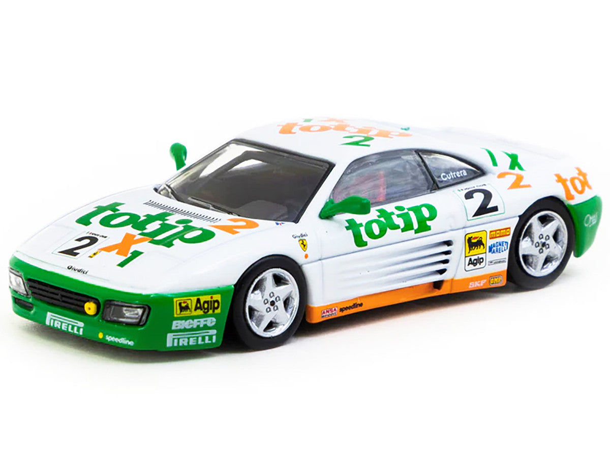 Ferrari 348 Challenge #2 Paolo Cutrera "Ferrari 348 Challenge" (1993) "Hobby64" Series 1/64 Diecast Model Car by Tarmac Works-1