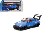 RWB 993 RHD (Right Hand Drive) #10 "Tarmac Works 10th Anniversary" Blue Metallic "Hobby64" Series 1/64 Diecast Model Car by Tarmac Works-0