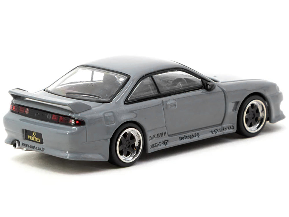 Nissan Silvia (S14) Vertex RHD (Right Hand Drive) Gray "Global64" Series 1/64 Diecast Model by Tarmac Works