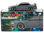 Nissan Silvia (S14) Vertex RHD (Right Hand Drive) Gray "Global64" Series 1/64 Diecast Model by Tarmac Works