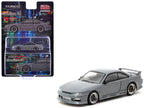 Nissan Silvia (S14) Vertex RHD (Right Hand Drive) Gray "Global64" Series 1/64 Diecast Model by Tarmac Works