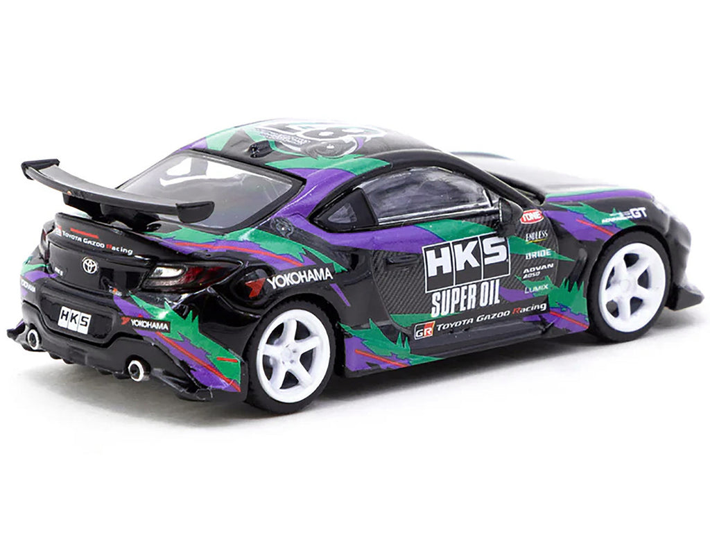Toyota GR86 RHD (Right Hand Drive) "HKS" Black with Graphics "Global64" Series 1/64 Diecast Model by Tarmac Works-0