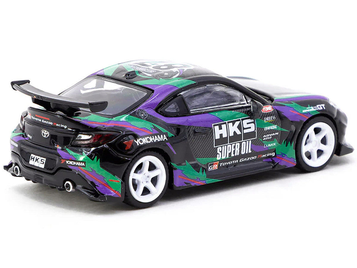 Toyota GR86 RHD (Right Hand Drive) "HKS" Black with Graphics "Global64" Series 1/64 Diecast Model by Tarmac Works-0