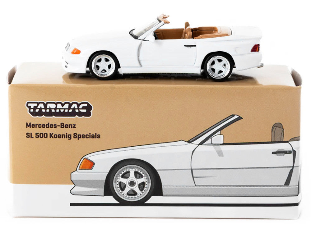 Mercedes-Benz SL 500 Koenig Specials Convertible White "Global64" Series 1/64 Diecast Model by Tarmac Works-1