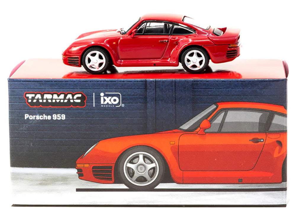 Porsche 959 Red "Global64" Series 1/64 Diecast Model by Tarmac Works