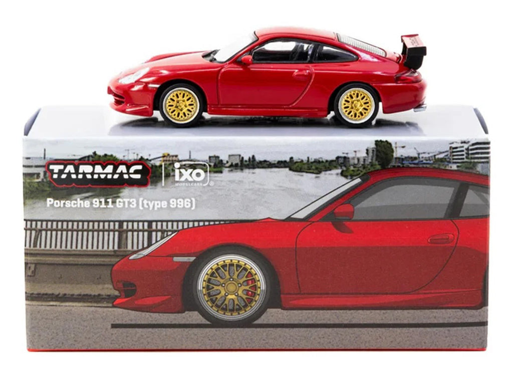 Porsche 911 GT3 (996) Red "Global64" Series 1/64 Diecast Model by Tarmac Works-2