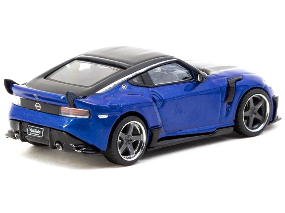 Nissan VeilSide FFZ400 Fairlady Z RHD (Right Hand Drive) Blue Metallic with Black Top "Global64" Series 1/64 Diecast Model by Tarmac Works