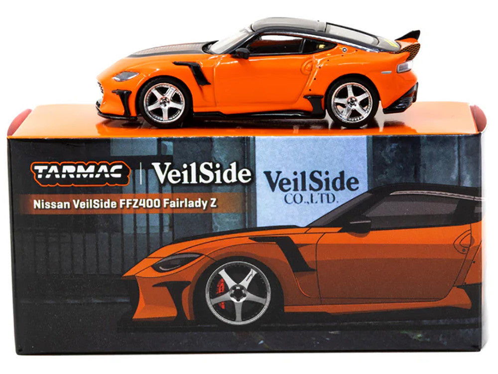 Nissan VeilSide FFZ400 Fairlady Z RHD (Right Hand Drive) Orange with Black Top "Global64" Series 1/64 Diecast Model by Tarmac Works-1