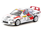 Mitsubishi Lancer Evolution IV #1 Tommi Makinen - Seppo Harjanne 3rd Place "Monte Carlo Rally" (1997) "Global64" Series 1/64 Diecast Model by Tarmac Works-0