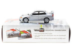 Mitsubishi Lancer Evolution IV Silver Metallic with Tarmac Cards "Global64" Series 1/64 Diecast Model by Tarmac Works