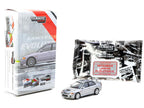 Mitsubishi Lancer Evolution IV Silver Metallic with Tarmac Cards "Global64" Series 1/64 Diecast Model by Tarmac Works-0