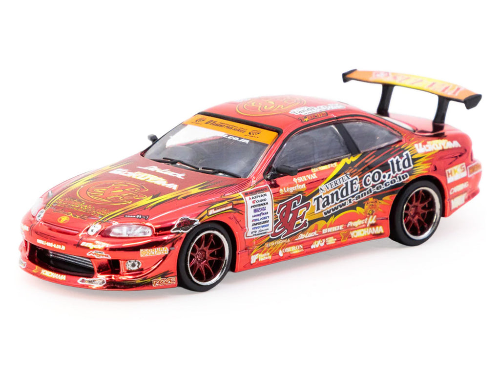 Toyota VERTEX Ridge TE3006 Soarer RHD (Right Hand Drive) Chrome Red with Graphics "Tokyo Auto Salon 2026" "Global64" Series 1/64 Diecast Model Car by Tarmac Works-1