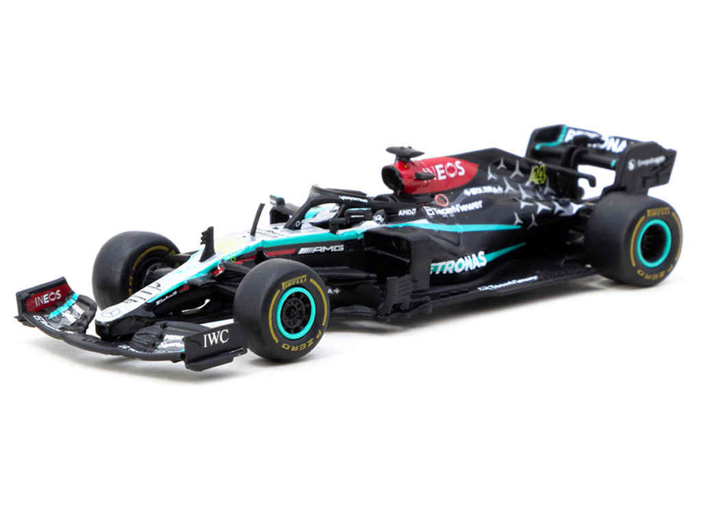 Mercedes-AMG F1 W12 E Performance #44 Lewis Hamilton Formula One F1 "New York Demo Run" (2024) "Global64" Series 1/64 Diecast Model by Tarmac Works-0