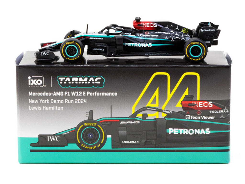 Mercedes-AMG F1 W12 E Performance #44 Lewis Hamilton Formula One F1 "New York Demo Run" (2024) "Global64" Series 1/64 Diecast Model by Tarmac Works-2