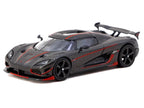 Koenigsegg Agera RS Black Carbon with Red Accents "Global64" Series 1/64 Diecast Model Car by Tarmac Works-1