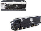 Mitsubishi Fuso Super Great Truck RHD (Right Hand Drive) with Transporter "Liberty Walk" Black "Truck64" Series 1/64 Diecast Model Car by Tarmac Works-2