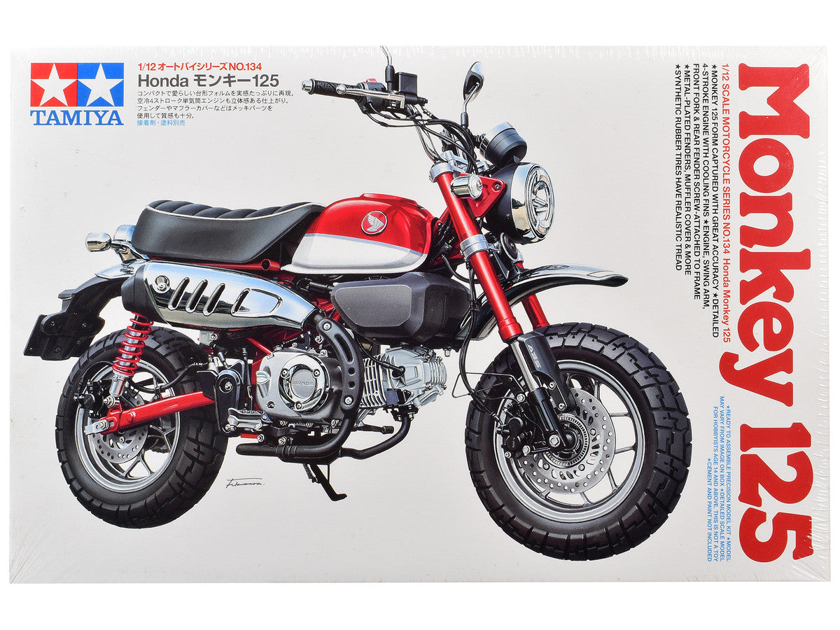 Model Kit Honda Monkey 125 Motorcycle 1/12 Scale Model by Tamiya-0
