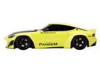 Nissan Z (RZ34) "Pandem" Ikazuchi Yellow with Matt Black Hood 1/18 Model Car by Top Speed-2
