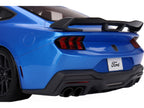 2024 Ford Mustang Dark Horse Grabber Blue Metallic with Black Hood Stripes 1/18 Model Car by Top Speed-2