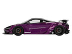 McLaren 720S "LB-Works" Purple Metallic with Black Top 1/18 Model Car by Top Speed-1