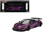 McLaren 720S "LB-Works" Purple Metallic with Black Top 1/18 Model Car by Top Speed-4