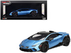 Lamborghini Huracan Sterrato Blu Aegir Blue Metallic with Matt Black Top 1/18 Model Car by Top Speed-4