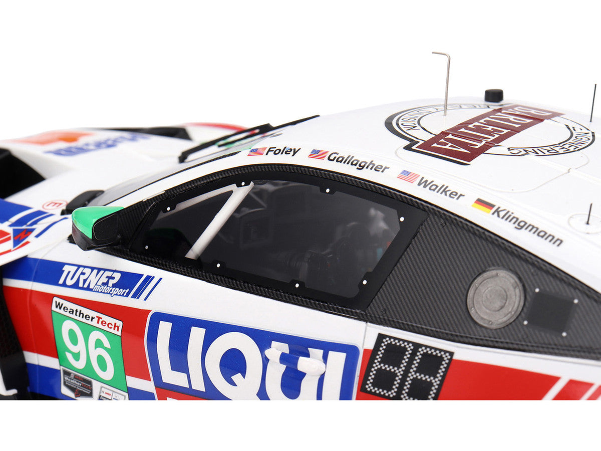 BMW M4 GT3 EVO #96 Robby Foley - Patrick Gallagher - Jens Klingmann - Jake Walker "Turner Motorsport" IMSA "Hours of Daytona" (2025) 1/18 Model Car by Top Speed-1