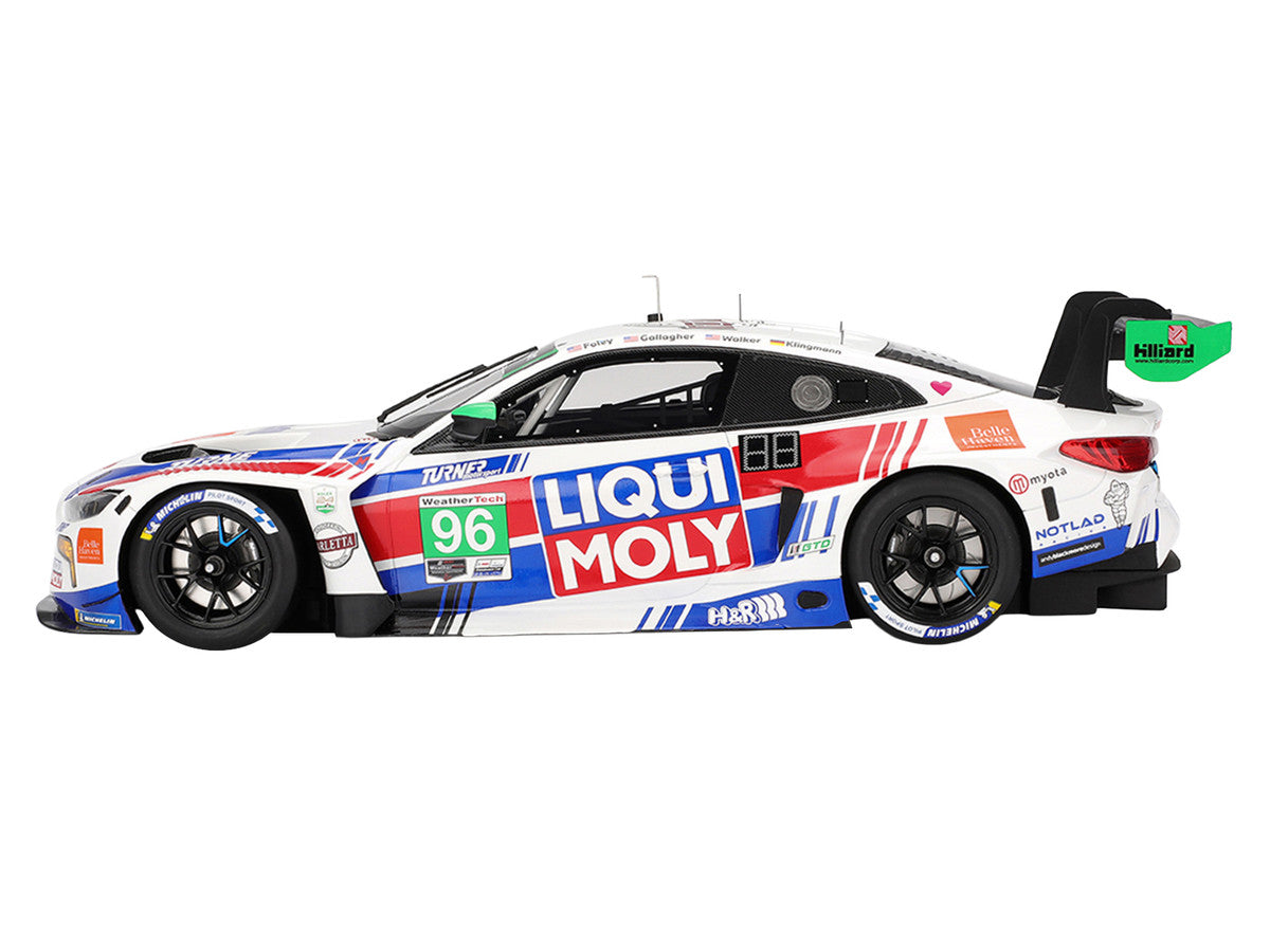 BMW M4 GT3 EVO #96 Robby Foley - Patrick Gallagher - Jens Klingmann - Jake Walker "Turner Motorsport" IMSA "Hours of Daytona" (2025) 1/18 Model Car by Top Speed-2