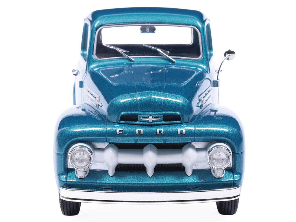 1952 Ford F1 Pickup Truck Blue Metallic 1/24 Diecast Model by IXO Models-2