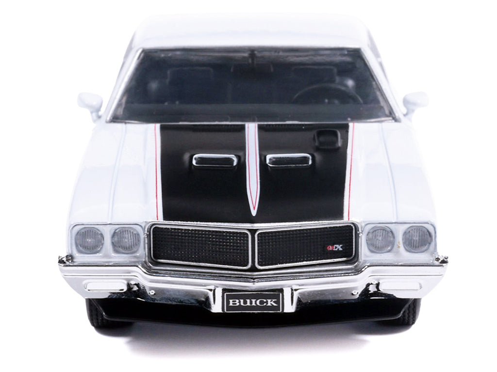 1970 Buick GSX Apollo White with Black and Red Stripes 1/43 Diecast Model by IXO Models-2