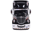 2010 International Lonestar Truck Tractor Black with Flame Graphics 1/64 Diecast Model by IXO Models-3