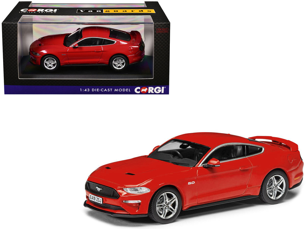Ford Mustang Mk6 GT Fastback 5.0 RHD (Right Hand Drive) Race Red "Vanguards" Series 1/43 Diecast Model Car by Corgi-0
