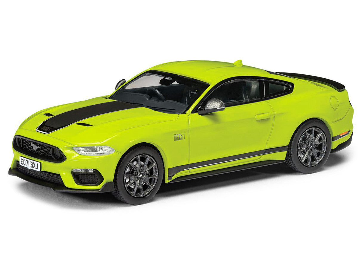 Ford Mustang Mk6 Mach 1 RHD (Right Hand Drive) Grabber Yellow with Black Stripes "Vanguards" Series 1/43 Diecast Model Car by Corgi-1