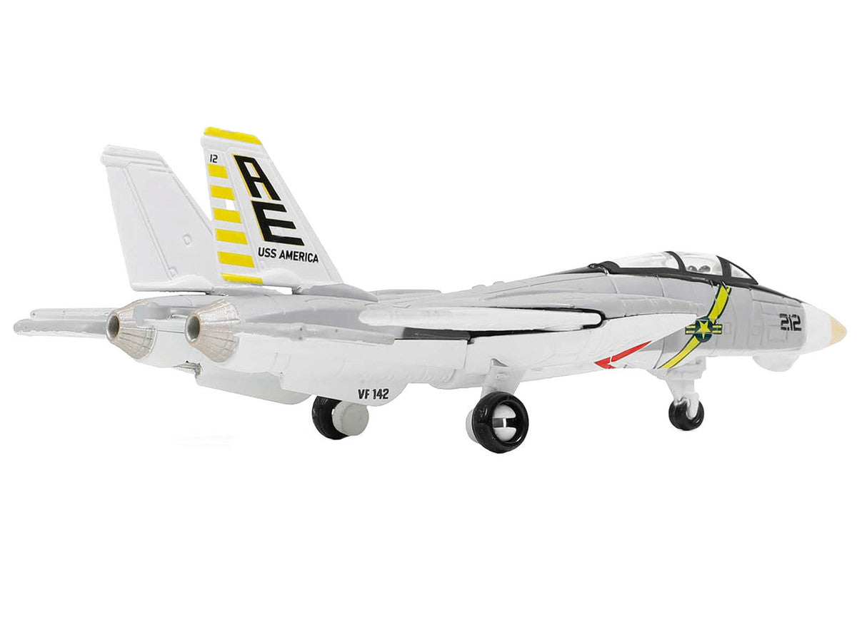 Grumman F-14B Tomcat Fighter Aircraft "VF-142 Ghostriders" and Section K of USS Enterprise (CVN-65) Aircraft Carrier Display Deck "Legendary F-14 Tomcat" Series 1/200 Diecast Model by Forces of Valor-1
