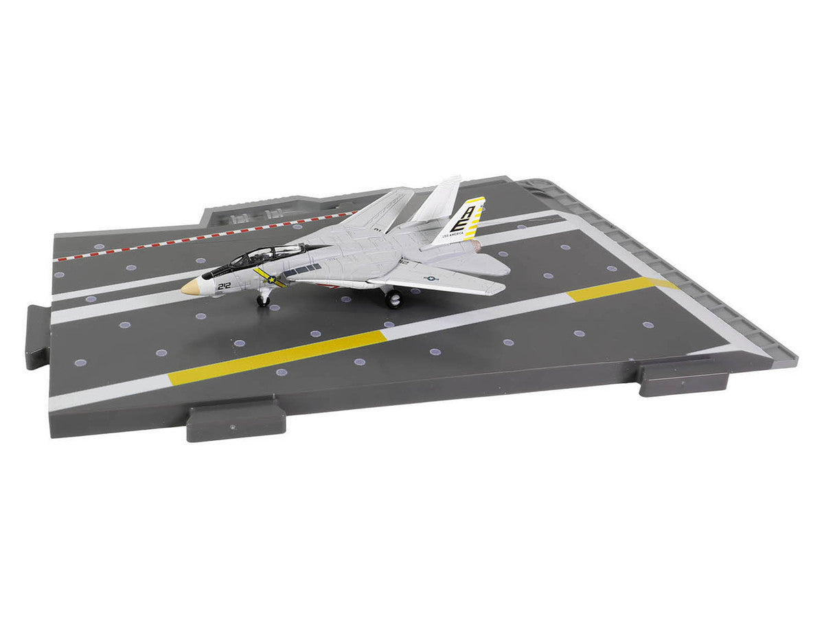 Grumman F-14B Tomcat Fighter Aircraft "VF-142 Ghostriders" and Section K of USS Enterprise (CVN-65) Aircraft Carrier Display Deck "Legendary F-14 Tomcat" Series 1/200 Diecast Model by Forces of Valor-3