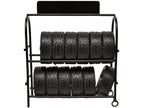 Metal Tire Rack with Rims and Tires for 1/24 Scale Models by American Diorama-2