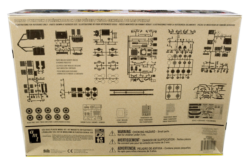 Skill 3 Model Kit Mack R685ST Semi Tractor Truck 1/25 Scale Model by AMT-1