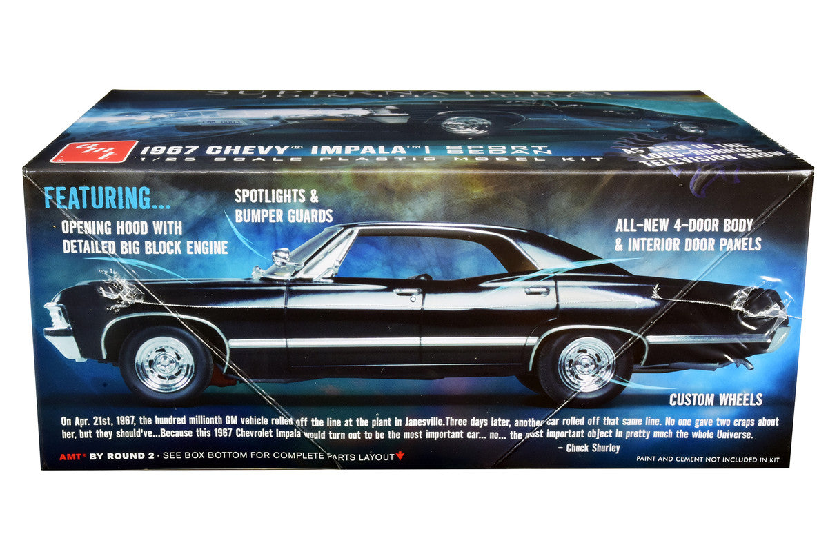 Skill 2 Model Kit 1967 Chevrolet Impala Sport Sedan "Supernatural" (2005) TV Series 1/25 Scale Model by AMT-2