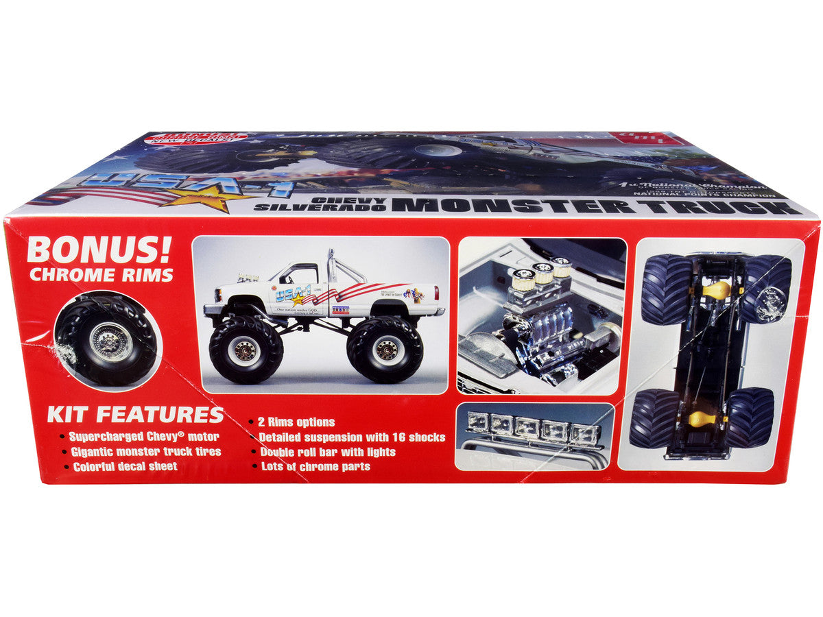 Skill 2 Model Kit Chevrolet Silverado "USA-1" Monster Truck 1/25 Scale Model by AMT-2