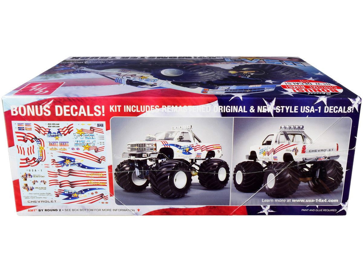 Skill 2 Model Kit Chevrolet Silverado "USA-1" Monster Truck 1/25 Scale Model by AMT-1