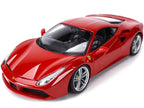 Ferrari 488 GTB Red 1/18 Diecast Model Car by Bburago-0