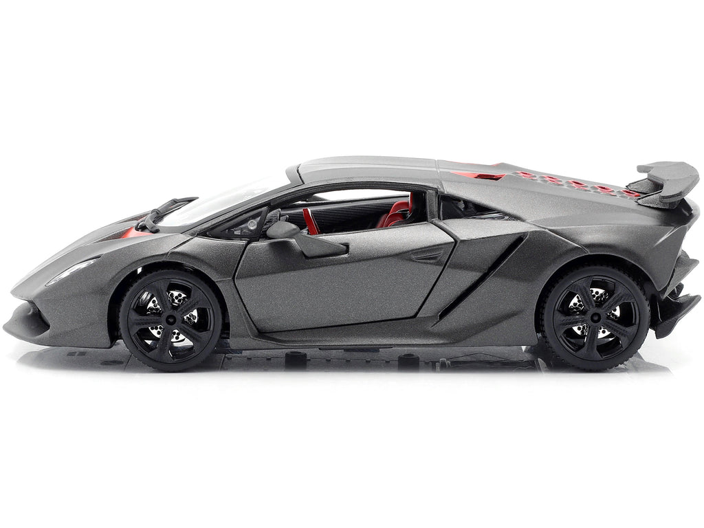Lamborghini Sesto Elemento Matt Grey 1/24 Diecast Car Model by Bburago