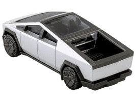 Tesla Cybertruck Pickup Truck Brushed Metal 1/75 Diecast Model Car by Tomica