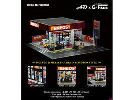 Eneos Japan Gas Station Diorama Set "American Diorama X G-Fans" Series for 1/64 Scale Models by American Diorama-2