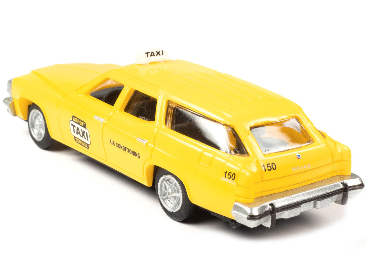 1974 Buick Estate Station Wagon Taxi Yellow 1/87 (HO) Scale Model by Classic Metal Works-1